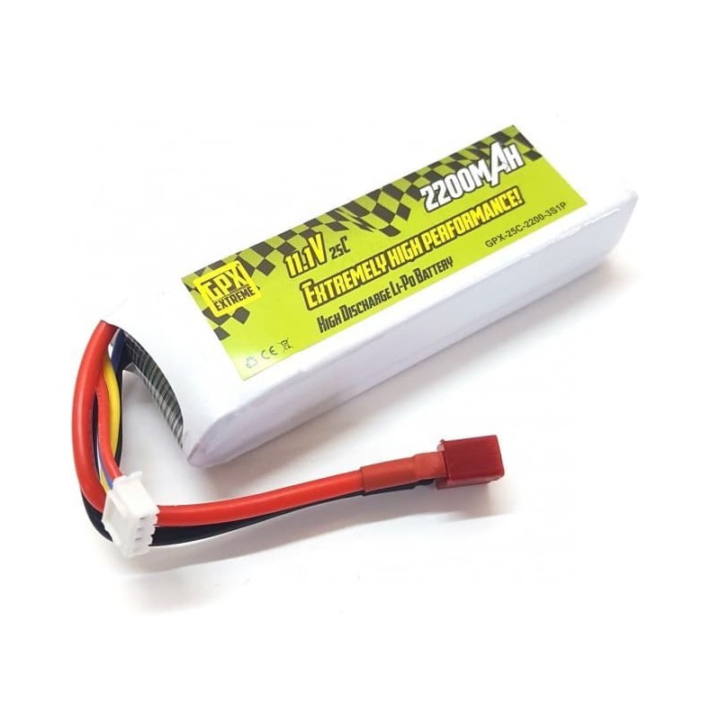 GPX Batterie LiPo 11,1v 2200mah 25C