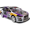 Lancer EVO RC drift 1/10 de trois quarts avant, livrée violette