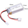 WLtoys Batterie Lipo 7,4V 300mAh pour Avion F959, A800 et A6007