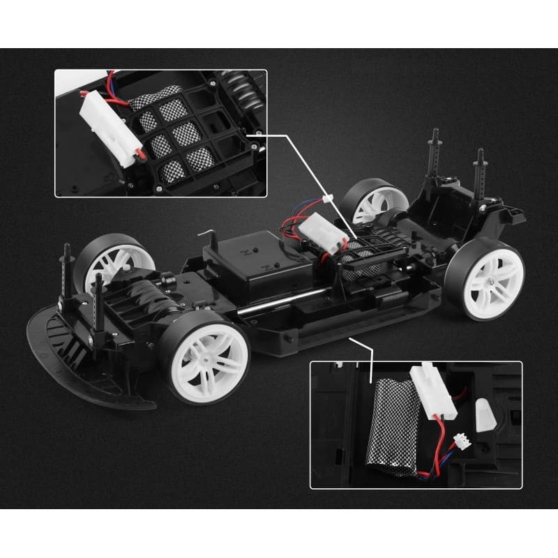 Châssis De Drift 1/10 Pour Voiture RC – Métal + Fibre – Version Kit – Sans électronique – à Monter