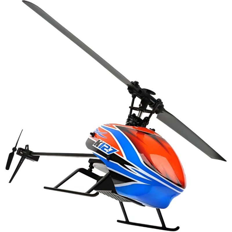 Hélicoptère RC XK K127 Eagle de profil, grand rotor principal et rotor de queue
