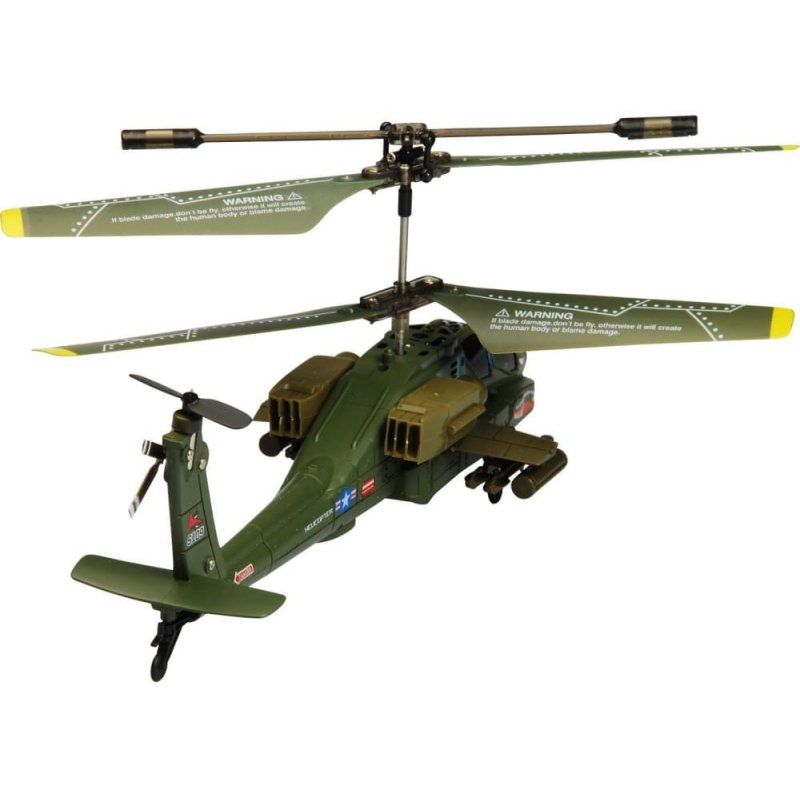 Apache AH-64 Hélicoptère coaxial 3,5 canaux RTF avec télécommande, batterie, câble de charge, 250 mm, vert foncé Apache AH-64 Hélicoptère coaxial 3,5 canaux RTF avec télécommande, batterie, câble de charge, 250 mm, vert foncé