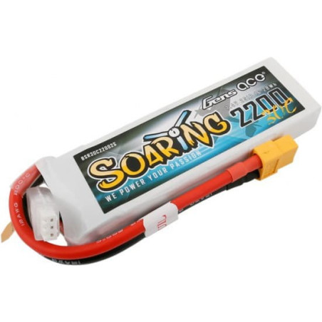 Batterie LiPo 7,4v 2200mah 30C XT60 SOARING