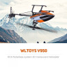 V950 3D/6G Hélicoptère RC Électrique Brushless 6 Voies RTF